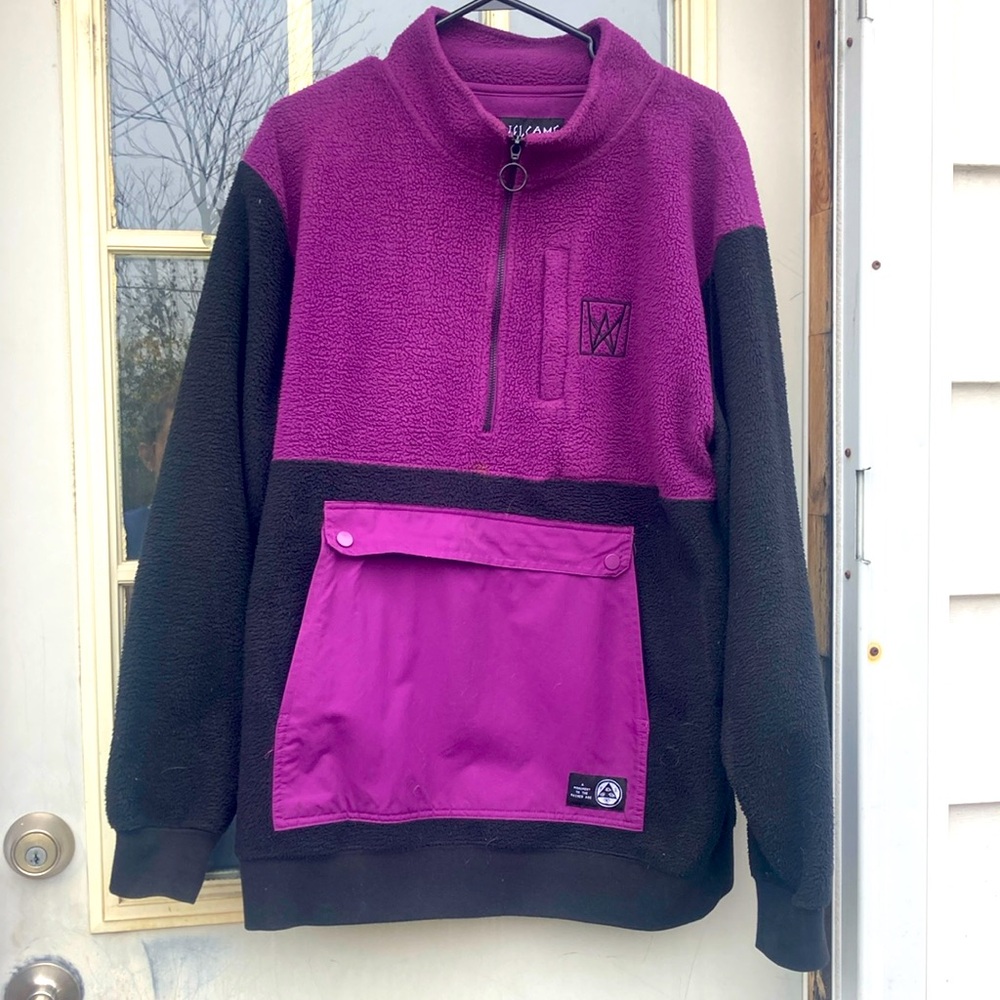 Welcome Brand Crew Neck Zip Fleece